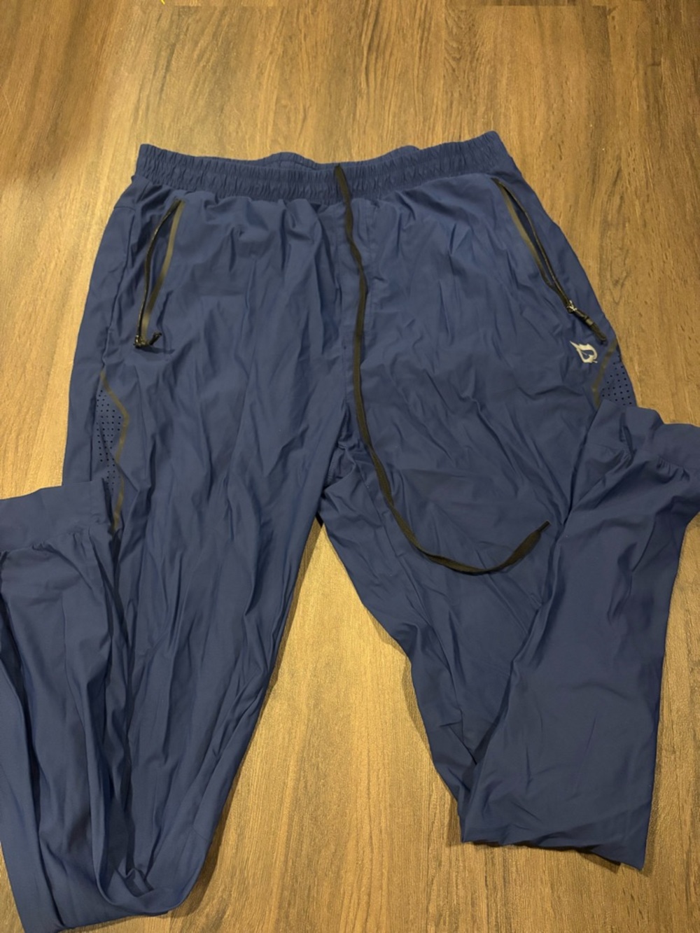 Baleaf Men's Blue Lightweight Athletic Joggers with Zipper Pockets